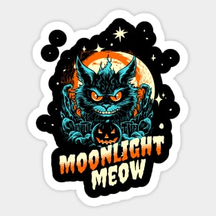 Moonlight Meow - Happy Halloween Meowoween Sticker